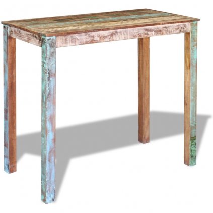 Barový stůl z masivního recyklovaného dřeva | 115x60x107 cm