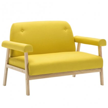 Dvoumístná sedačka - textilní | žlutá