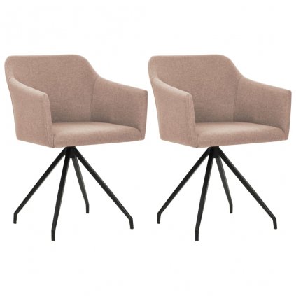 Jídelní židle Solec - 2 ks - textilní čalounění | taupe