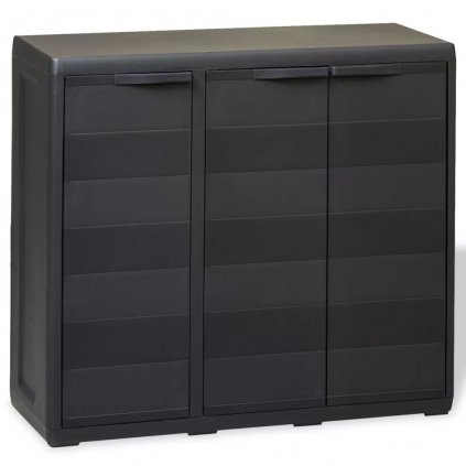 Zahradní skladovací skříň Bruno - černá | 97x38x87 cm