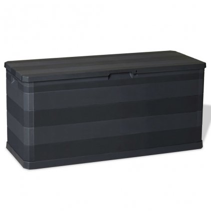 Venkovní úložný box - 280L - černý | 117x45x56 cm