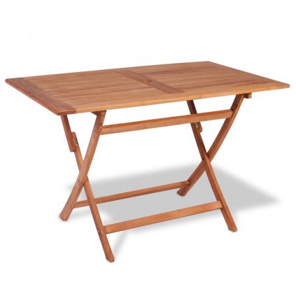 Skládací zahradní jídelní stůl -  teakové dřevo | 120x70x75 cm