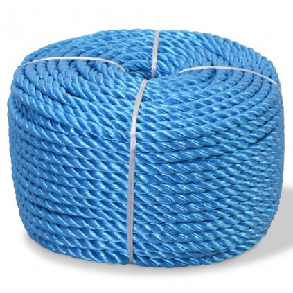 Kroucené lano, polypropylen, 10 mm, 100 m, modrá