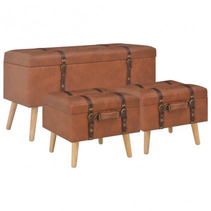 Stoličky Quiros s úložným prostorem - 3 ks | bronzové