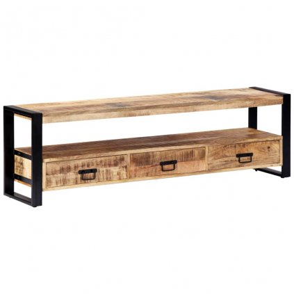 TV stolek Didrick - masivní mangovíkoavé dřevo | 150x30x45 cm