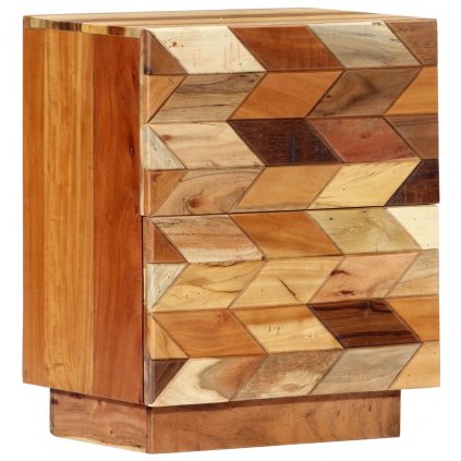 Noční stolek - masivní recyklované dřevo | 40x30x50 cm