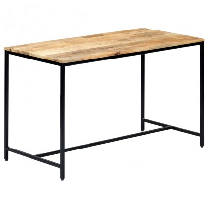 Jídelní stůl Steel - masivní hrubé mangovníkové dřevo | 120x60x75 cm