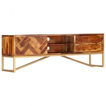 TV stolek - masivní sheeshamové dřevo | 140x30x45 cm