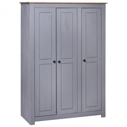 Šatní skříň Globet se 3 dveřmi - šedá | 118x50x171,5 cm