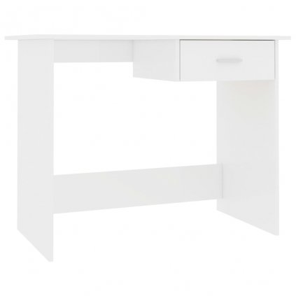 Psací stůl Rouh - bílý s vysokým leskem | 100x50x76 cm