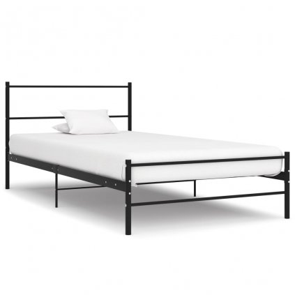 Rám postele Caddoa - černý - kovový | 90x200 cm