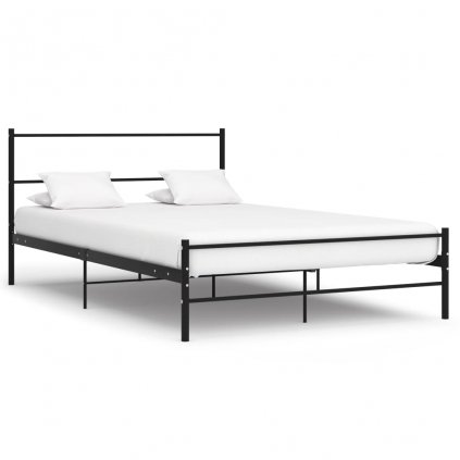 Rám postele Caddoa - černý - kovový | 140x200 cm