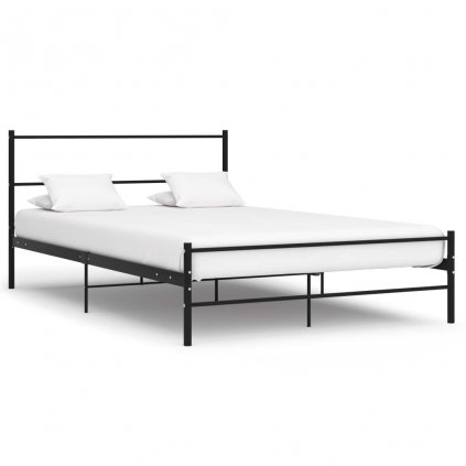 Rám postele Caddoa - černý - kovový | 160x200 cm