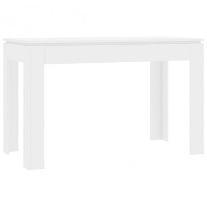 Jídelní stůl Clyde - bílý s vysokým leskem - dřevotříska | 120x60x76 cm