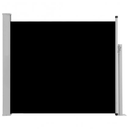 Zatahovací boční markýza / zástěna - 100x300 cm | černá