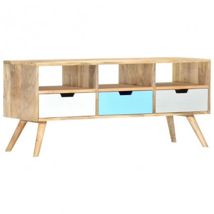 TV stolek - masivní mangovníkové dřevo | 110x35x48 cm