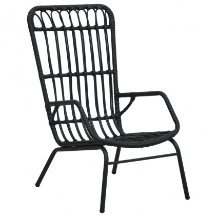 Zahradní židle Allamo - polyratan | černá