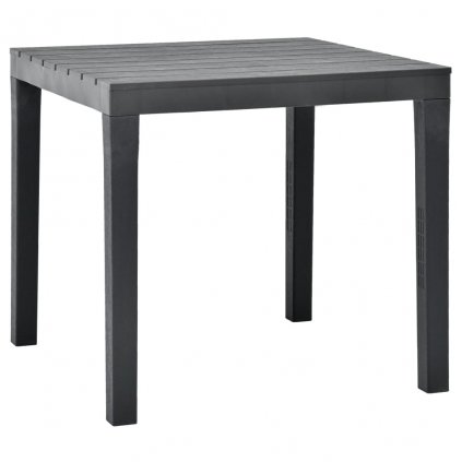 Zahradní stůl Hellga - plast - antracitový | 78x78x72 cm