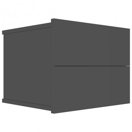 Noční stolek Noone - černý s vysokým leskem | 40x30x30 cm