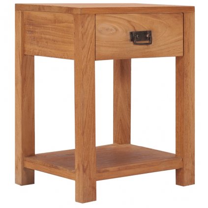 Noční stolek Mraz - masivní teakové dřevo | 35x35x50 cm
