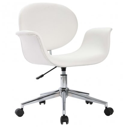 Otočná kancelářská židle Downs - umělá kůže | bílá