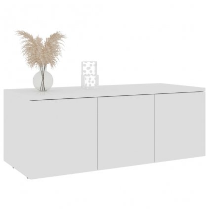 TV stolek Argem - bílý s vysokým leskem | 80x34x30 cm