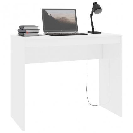 Psací stůl Claredon - bílý s vysokým leskem | 90x40x72 cm