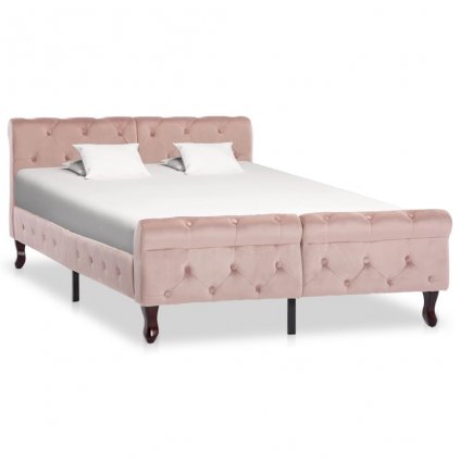 Rám postele Keeline - růžový samet | 120 x 200 cm