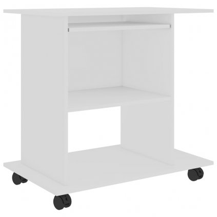 Počítačový stůl Baird - dřevotříska - 80x50x75 cm | bílý