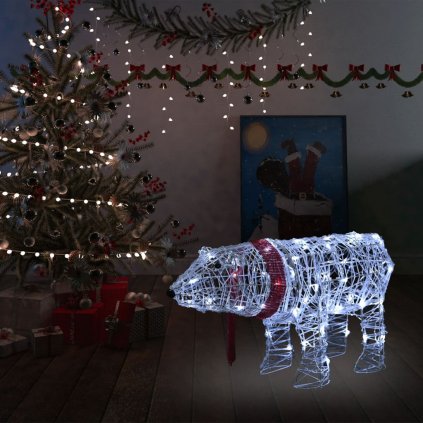Medvěd - světelná vánoční dekorace 45 LED - 71 x 20 x 38 cm | akryl
