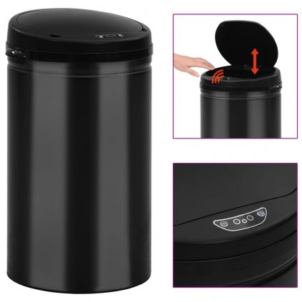 Odpadkový koš s automatickým senzorem - 40l | černý