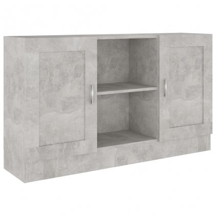 Příborník Macius - dřevotříska - 120x30,5x70 cm | betonově šedý