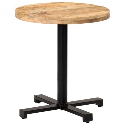 Bistro stůl Dansey - kulatý - hrubé mangovníkové dřevo | Ø70x75 cm