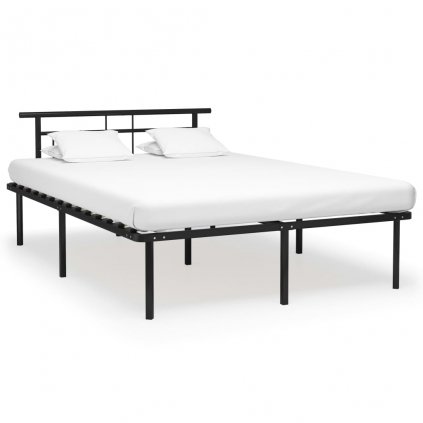 Rám postele Ledbury - černý kov | 140x200 cm