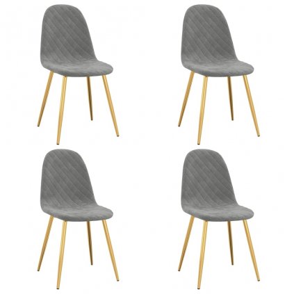 Jídelní židle Haber - 4 ks | světle šedé