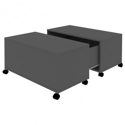 Konferenční stolek Wes - 75x75x38 cm | šedý