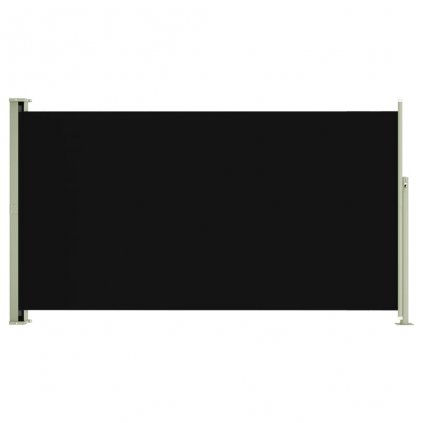 Boční markýza / zástěna na terasu - zatahovatelná - 170x300 cm | černá