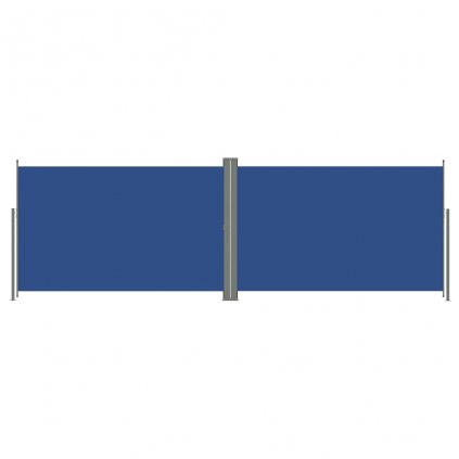 Boční markýza / zástěna na terasu - zatahovatelná - 200x600 cm | modrá