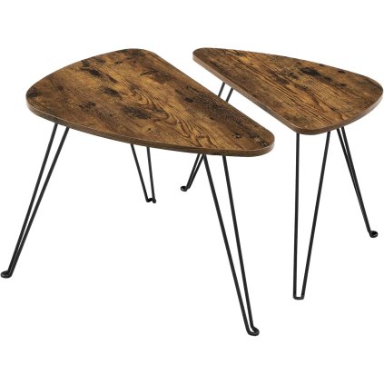 Konferenční stolky Huddy - set 2 kusů | 60x38x47,5 + 52x31,5x42,5 cm