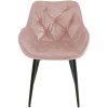 Jídelní židle Tanna - samet | růžová