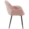 Jídelní židle Tanna - samet | růžová