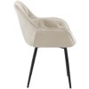 Jídelní židle Tanna - samet | krémová