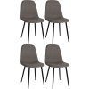 Jídelní židle Napier - 4 kusy - látka | taupe