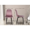 Jídelní židle Napier - 4 kusy - samet | růžová