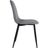 Jídelní židle Napier - 4 kusy - samet | tmavě šedá