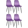 Jídelní židle Napier - 4 kusy - samet | lila