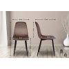 Jídelní židle Napier - 4 kusy - samet | hnědá