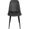 Jídelní židle Napier - 4 kusy - imitace kůže | černá