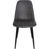 Jídelní židle Napier - 4 kusy - imitace kůže | tmavě šedá