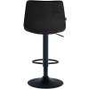 Barové židle Sandford - 2 ks - samet | černá/černá